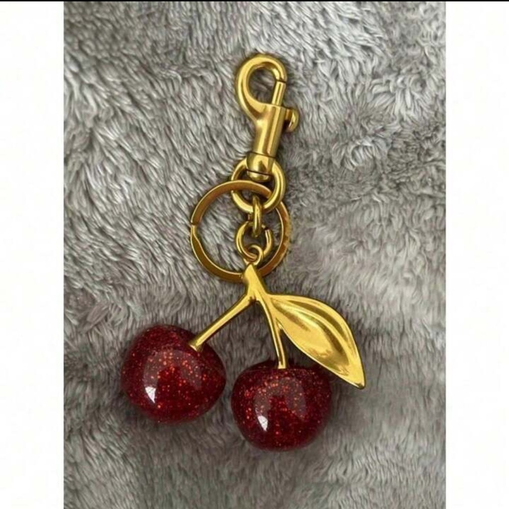 Anthropologie Cherry Keychain in Red and Gold - Picture 12 of 12